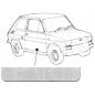 Preview: Türblech rechts (724072), Fiat 126 1972 -